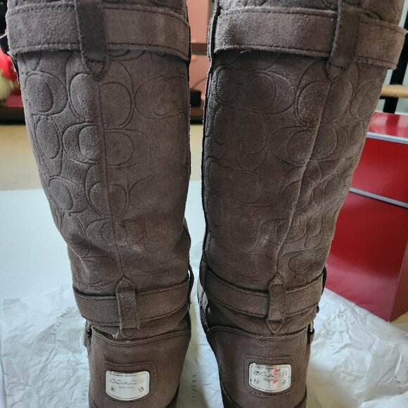 Coach fur lined size 8 Boots ( Michael Kors wallet as free gift with purchase) - Picture 1 of 7